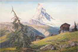 Noah, Alexander Oskar (1885 Meißen-1968 Hamburg) "Schnee auf dem Matterhorn", Öl/Lw., sign. u.r., 7