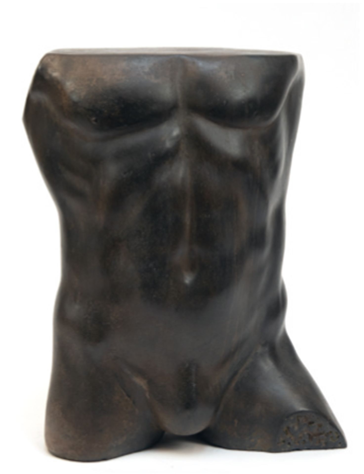 Skulptur "Torso eines Mannes", um 1970, Gußmasse, H. 50 cm