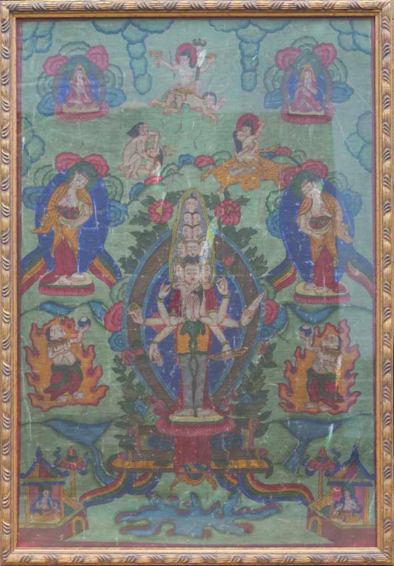 Thangka des Ekadashamukha-Avalokiteshvara