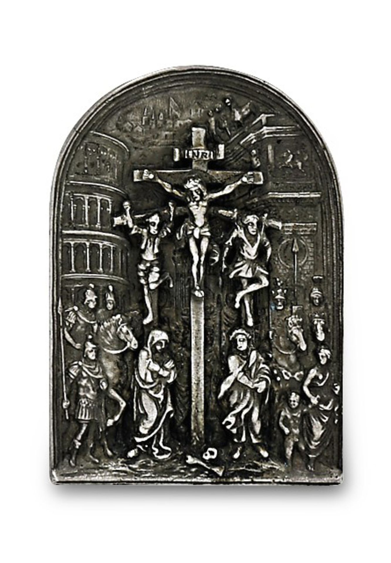 Relieftafel: Kreuzigung Christi