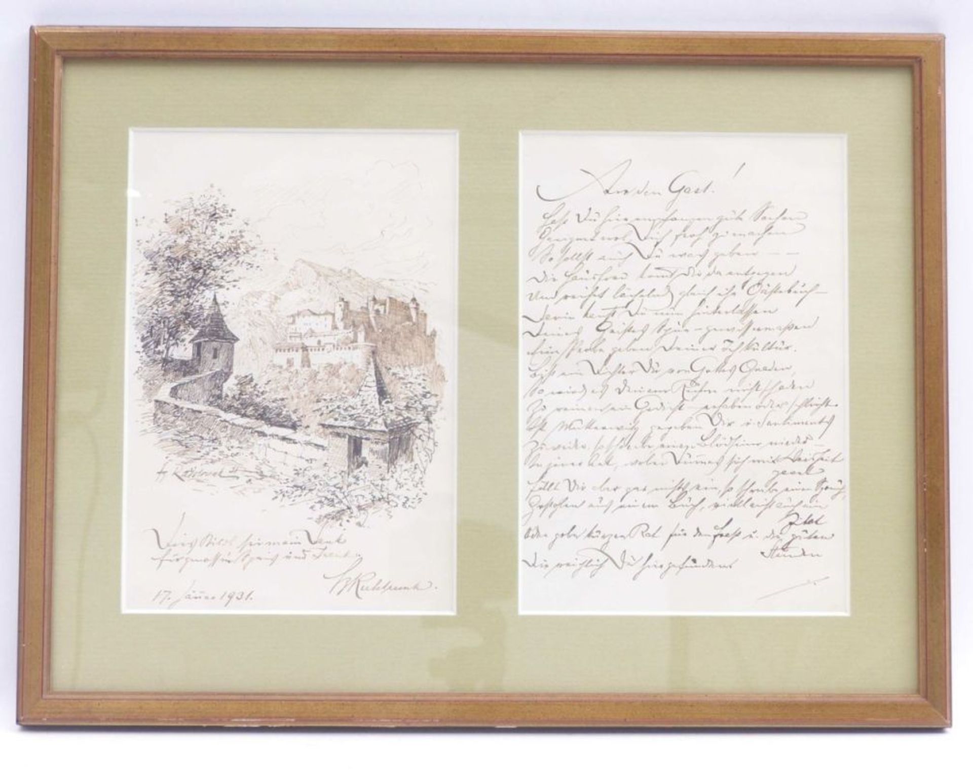 Kulstrunk, Franz Autograph "An den