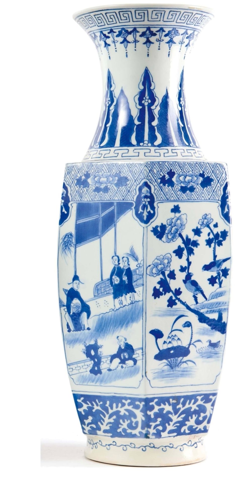 Blau-weiß-Vase China, Qing-Dynastie -