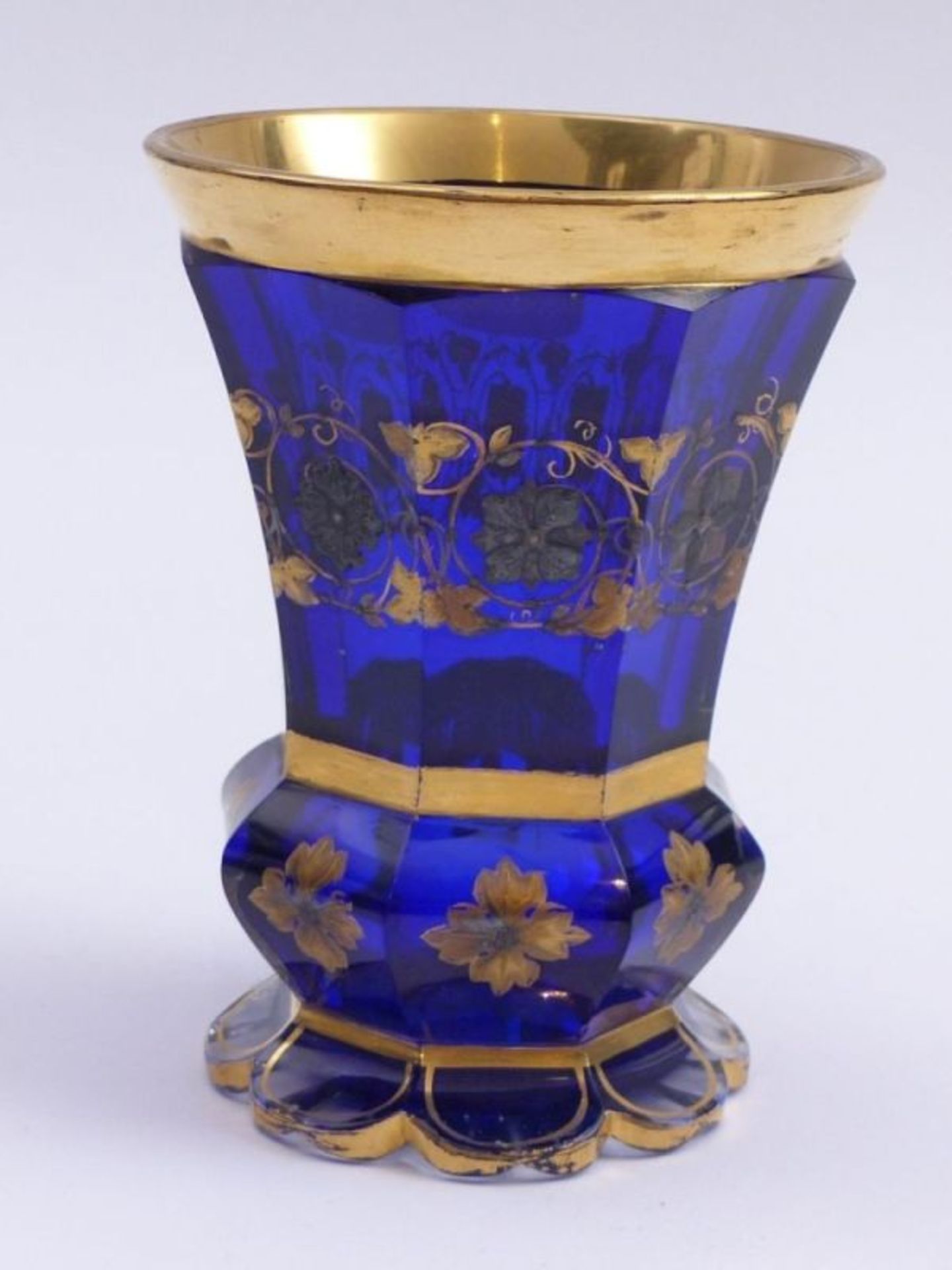 Biedermeier-Becherglas - Bild 2 aus 2