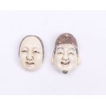 Zwei Masken-Netsuke (men)