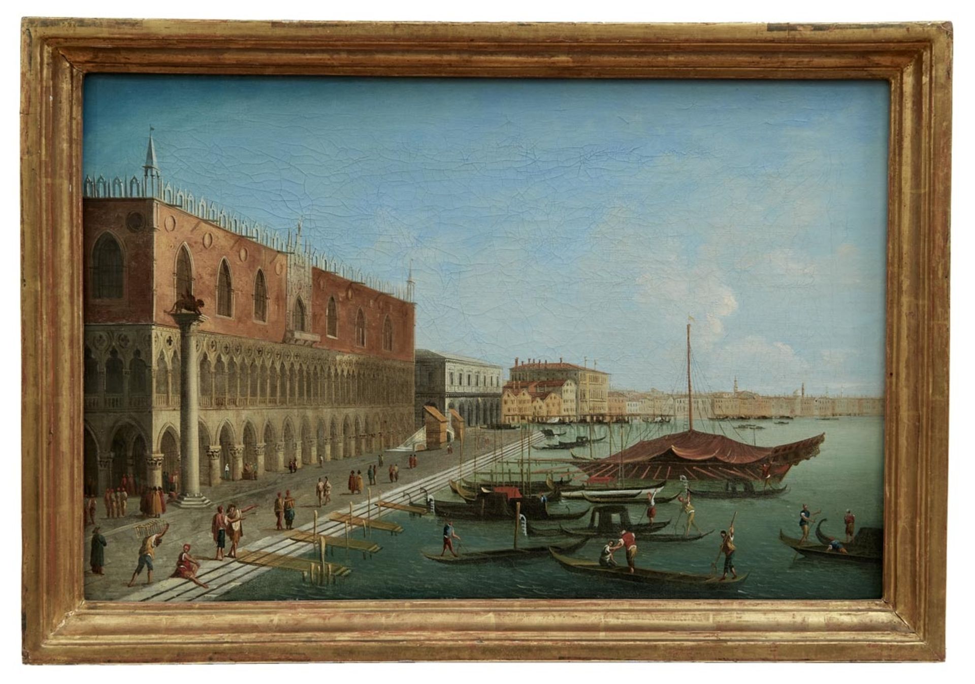 Blick auf das Schiavoni-Ufer mit dem Palazzo Ducale in Venedig