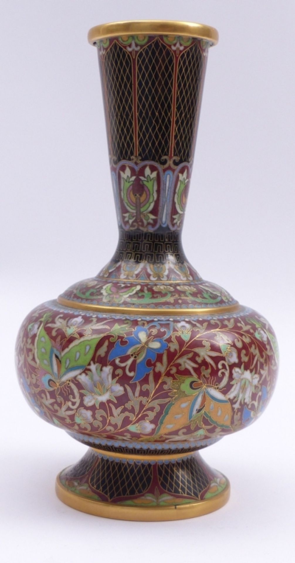 Cloisonné-Vase - Bild 3 aus 3