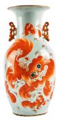 Vase mit Shishi-Familie