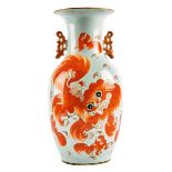 Vase mit Shishi-Familie