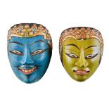 Zwei Wayang-Masken