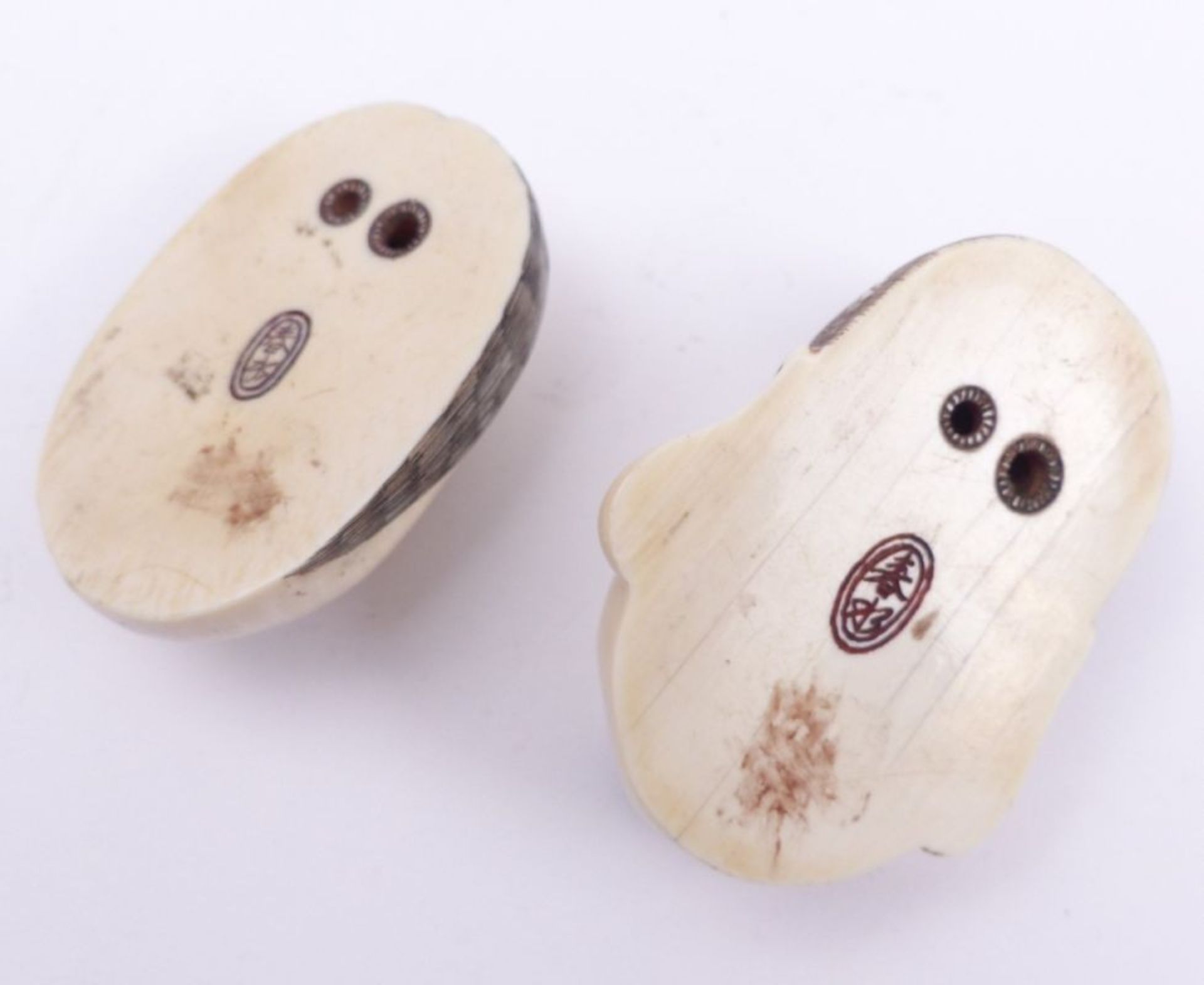 Zwei Masken-Netsuke (men) - Bild 5 aus 5