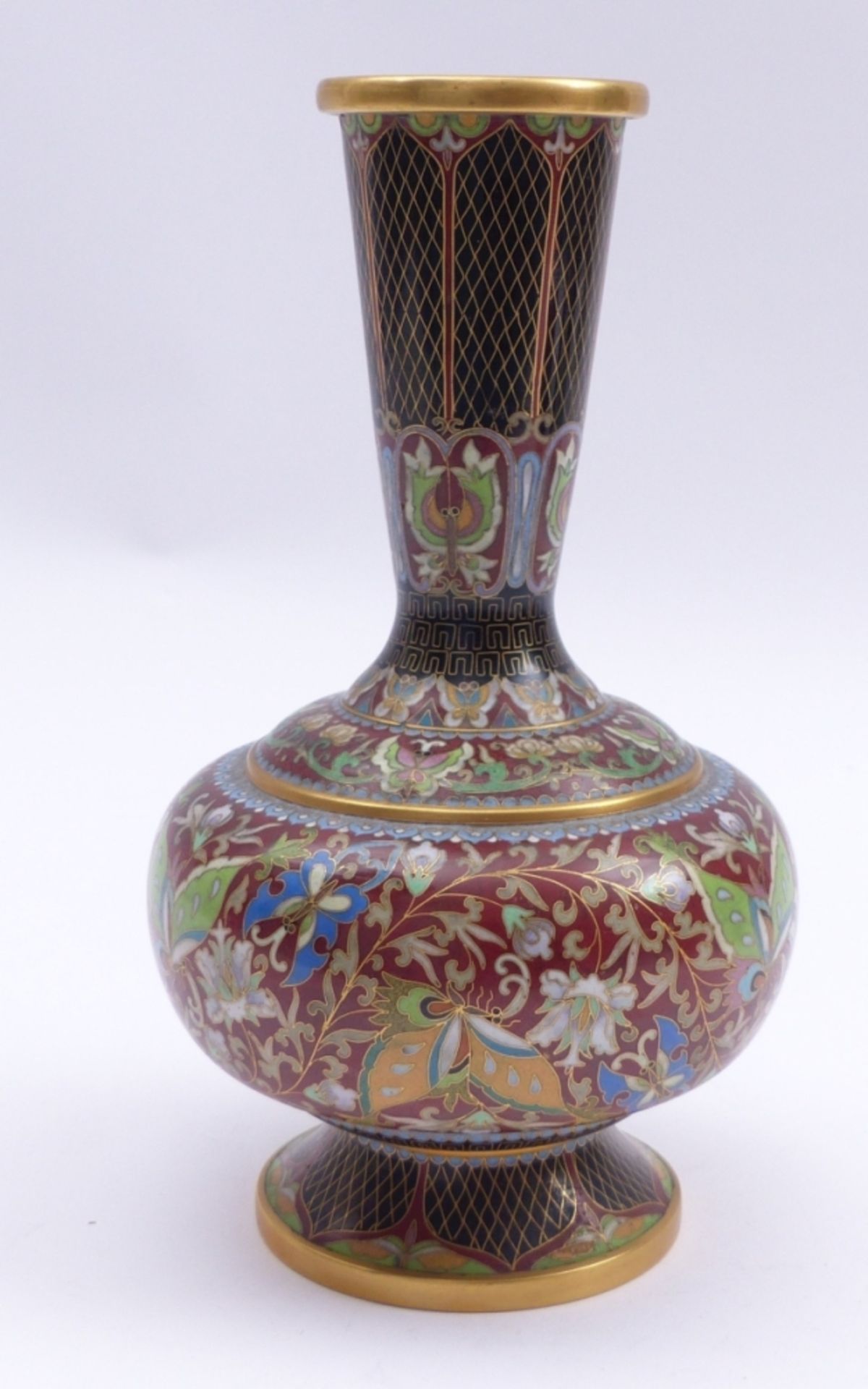 Cloisonné-Vase - Bild 2 aus 3