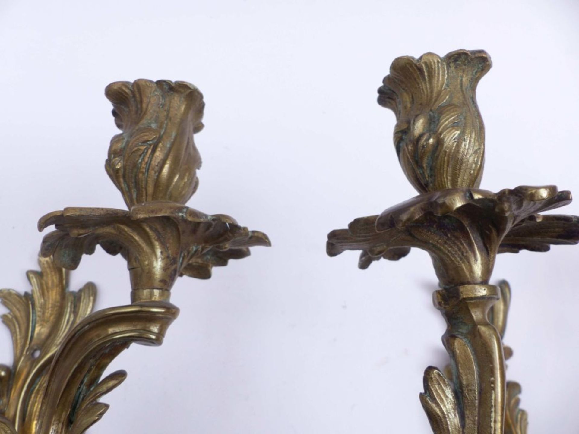 Paar Wandappliken im Louis-XV-Stil - Bild 3 aus 4