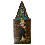Kleines Andachtsbild mit der heiligen Katharina von Siena