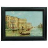 Gondolieri auf dem Canal Grande in Venedig