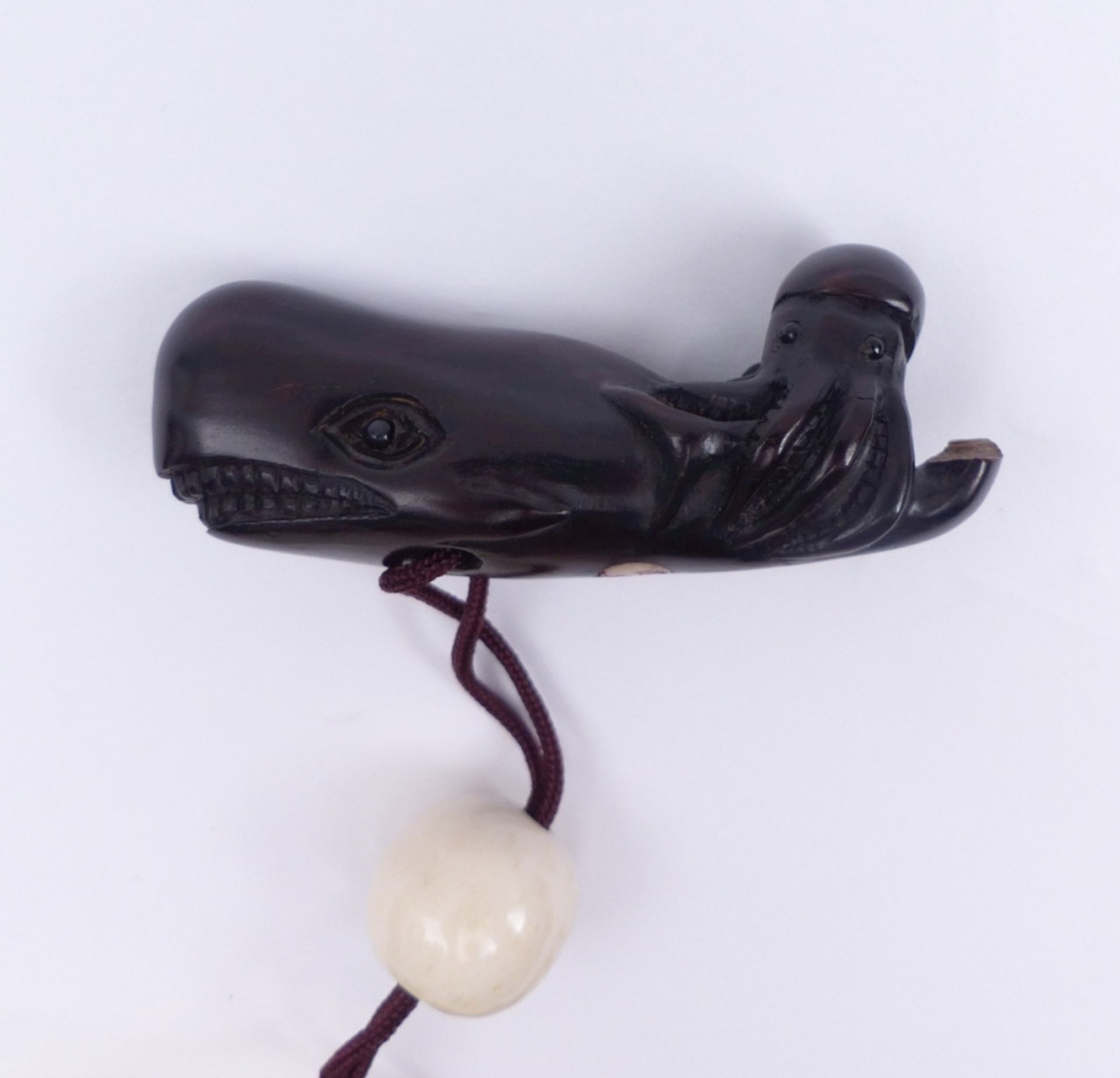 Inro mit Perle und Netsuke - Image 4 of 5