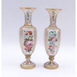 Paar Vasen mit floralem Dekor