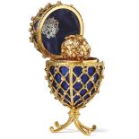 Fabergé-Zierei mit Blumenkorb