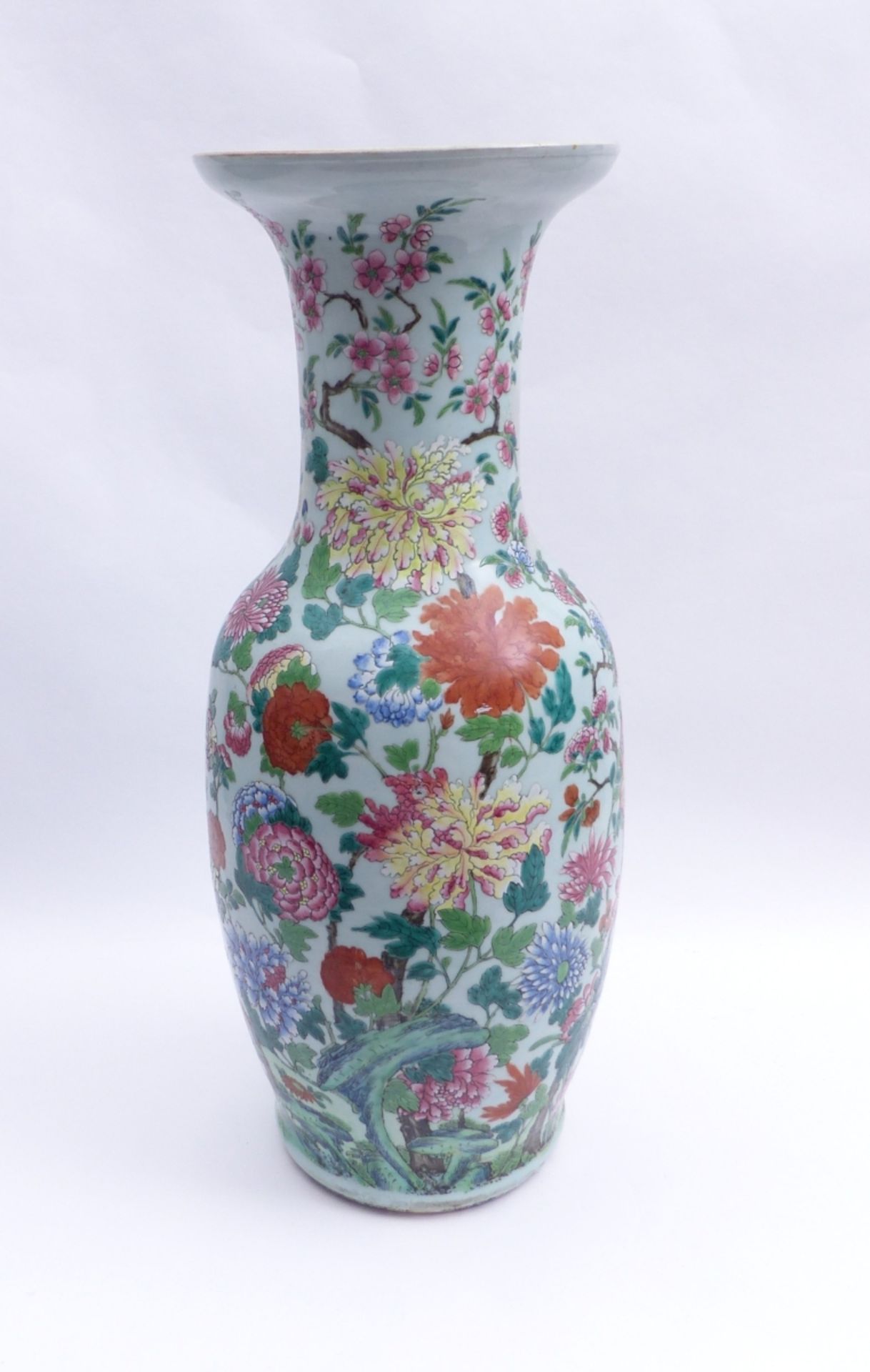 Bodenvase mit Blumendekor China, 20.