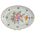 Ovale Vorlegeplatte mit Blumendekor, Meissen, E. 19. Jh.