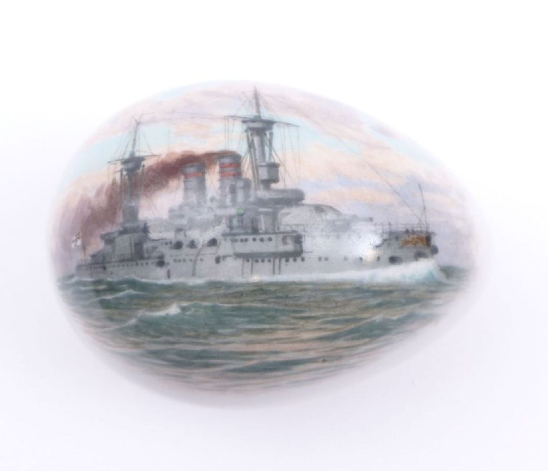 Deckeldose mit Kriegsschiff S.M.S. Emden - Image 3 of 4