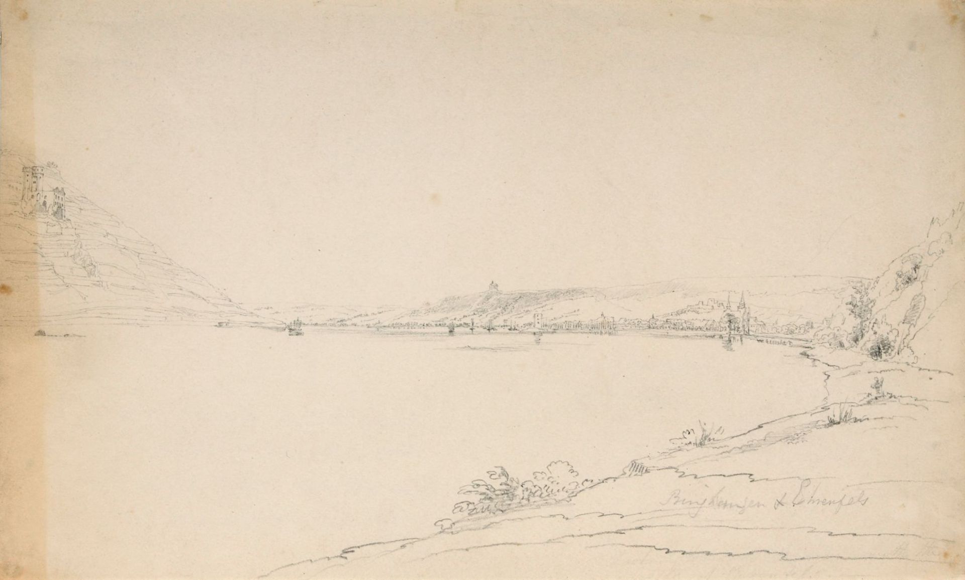 James Pattison Cockburn (zugeschr.), Sechs Rheinlandschaftsdarstellungen. 1830er Jahre. - Image 5 of 6