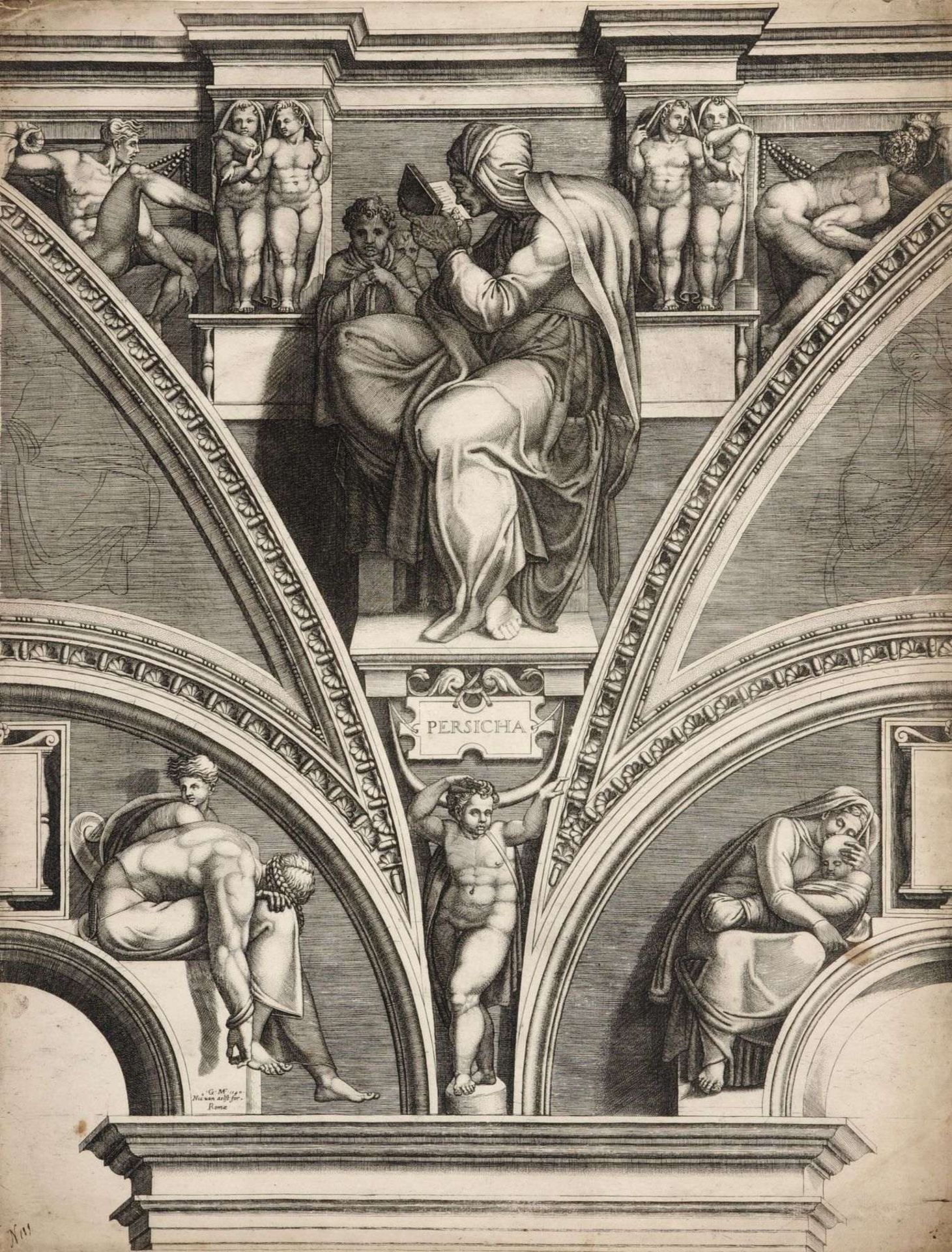 Giorgio Mantovano Ghisi "Persicha". 1570/1575.