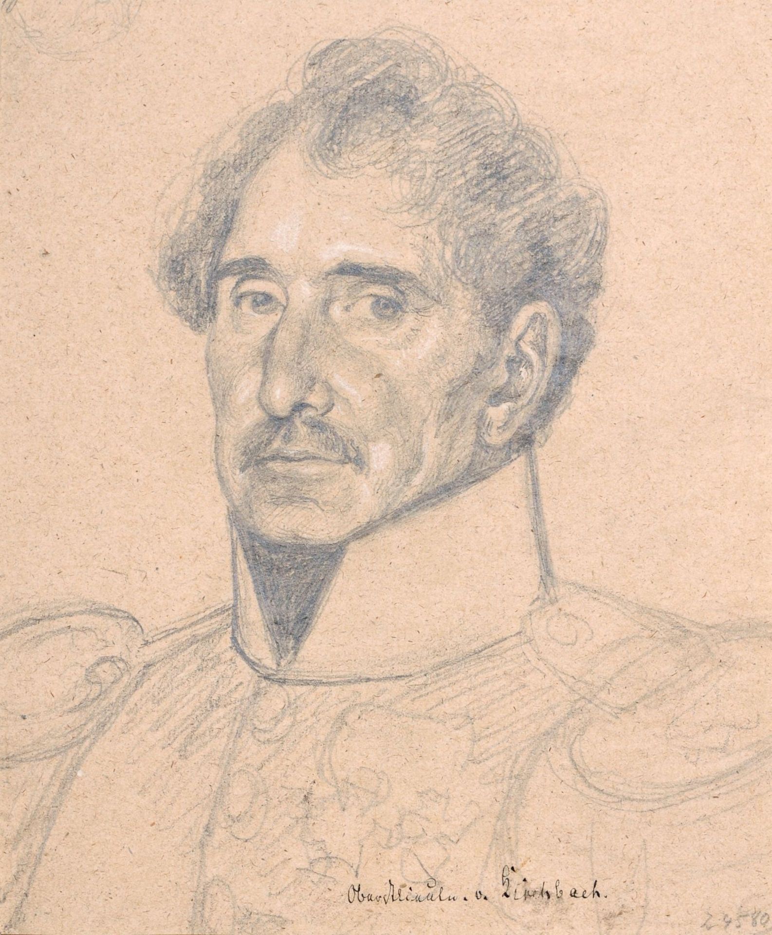 Wilhelm Georg Alexander von Kügelgen, Porträt des Oberstleutnant Hans Gottlob von Kirchbach. 18...