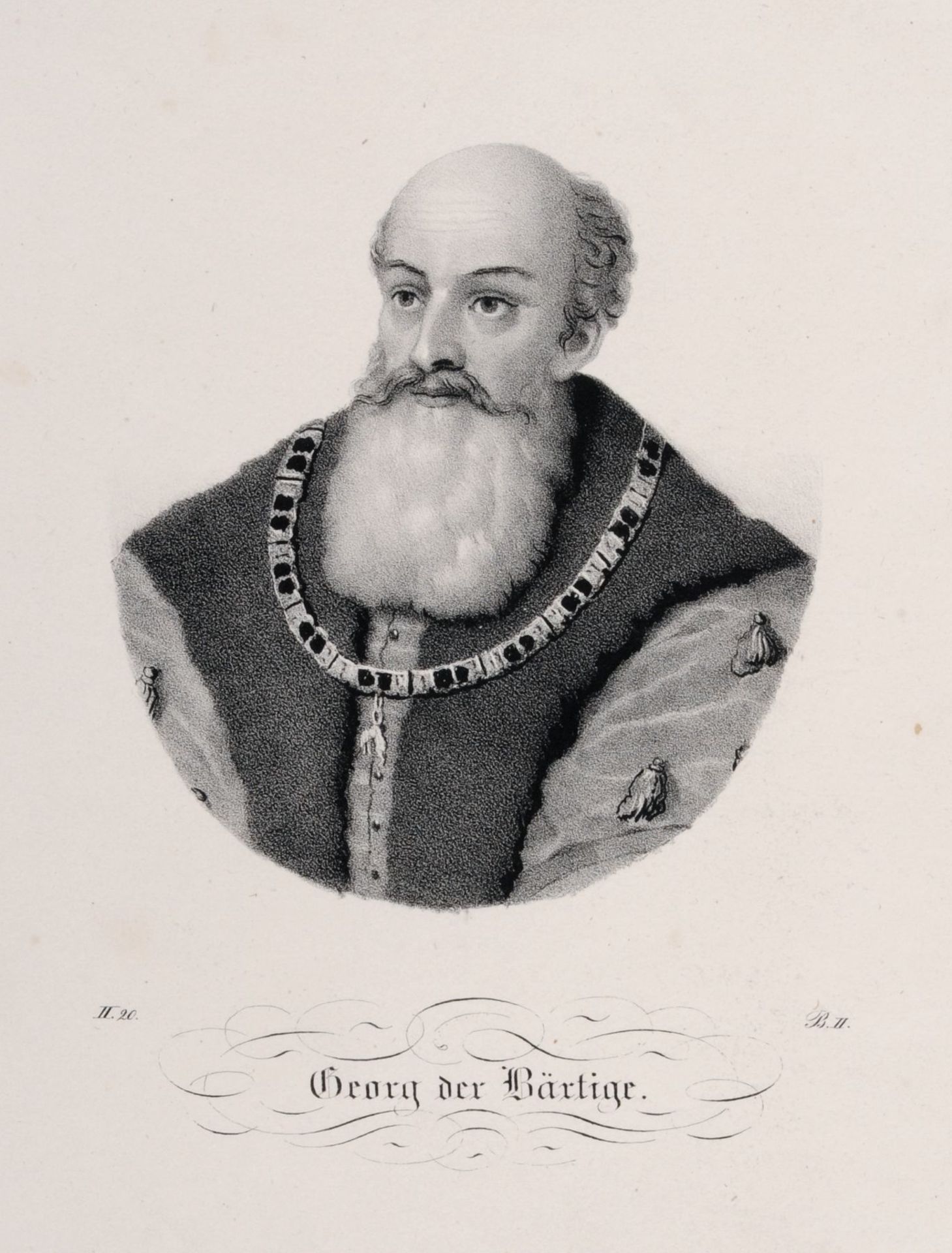 Maximilian Knäbig, Zehn Porträtdarstellungen sächsischer Adliger und Persönlichkeiten. Um 1840.