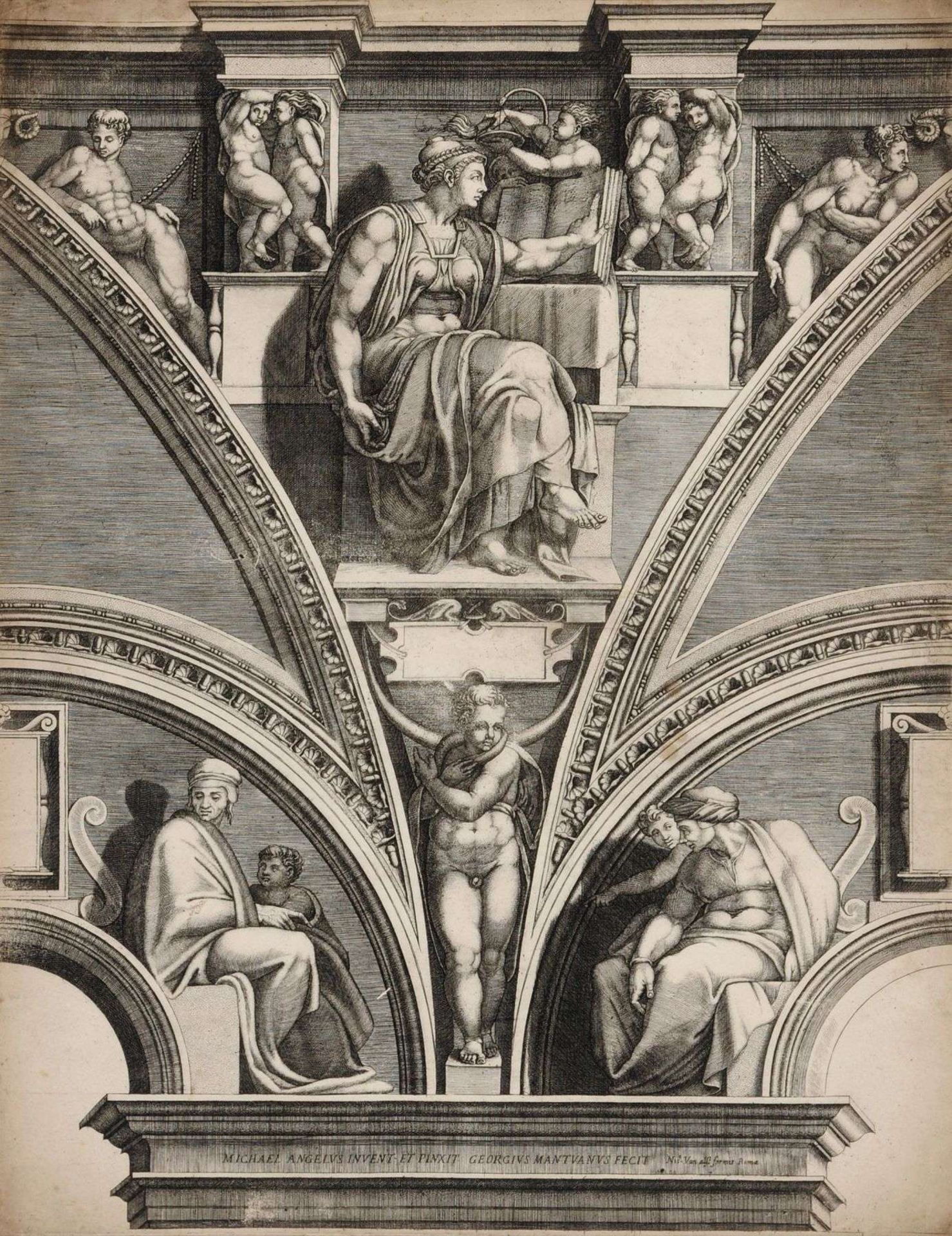 Giorgio Mantovano Ghisi "Sibylle von Erythrai". 1570/1575.