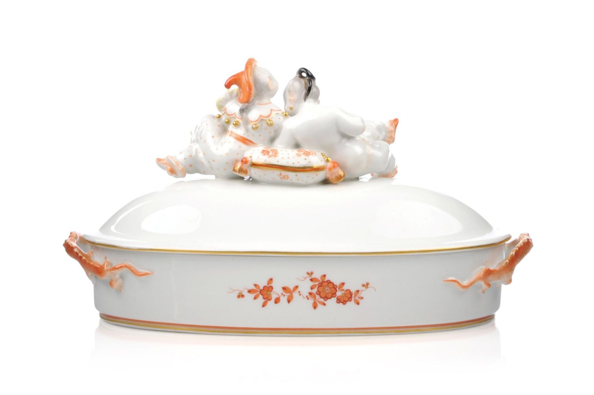 Chinesenkinder auf Dose. Paul Scheurich für Meissen. 1945– 1947. - Image 2 of 4