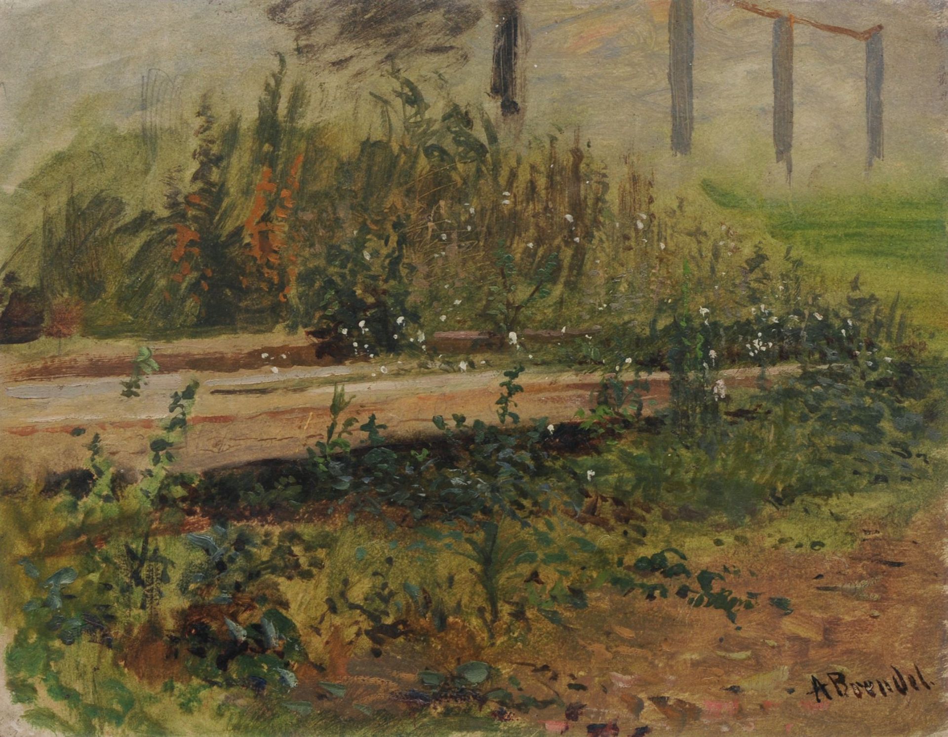 Albert Heinrich Brendel, Waldweg. Wohl um 1890.