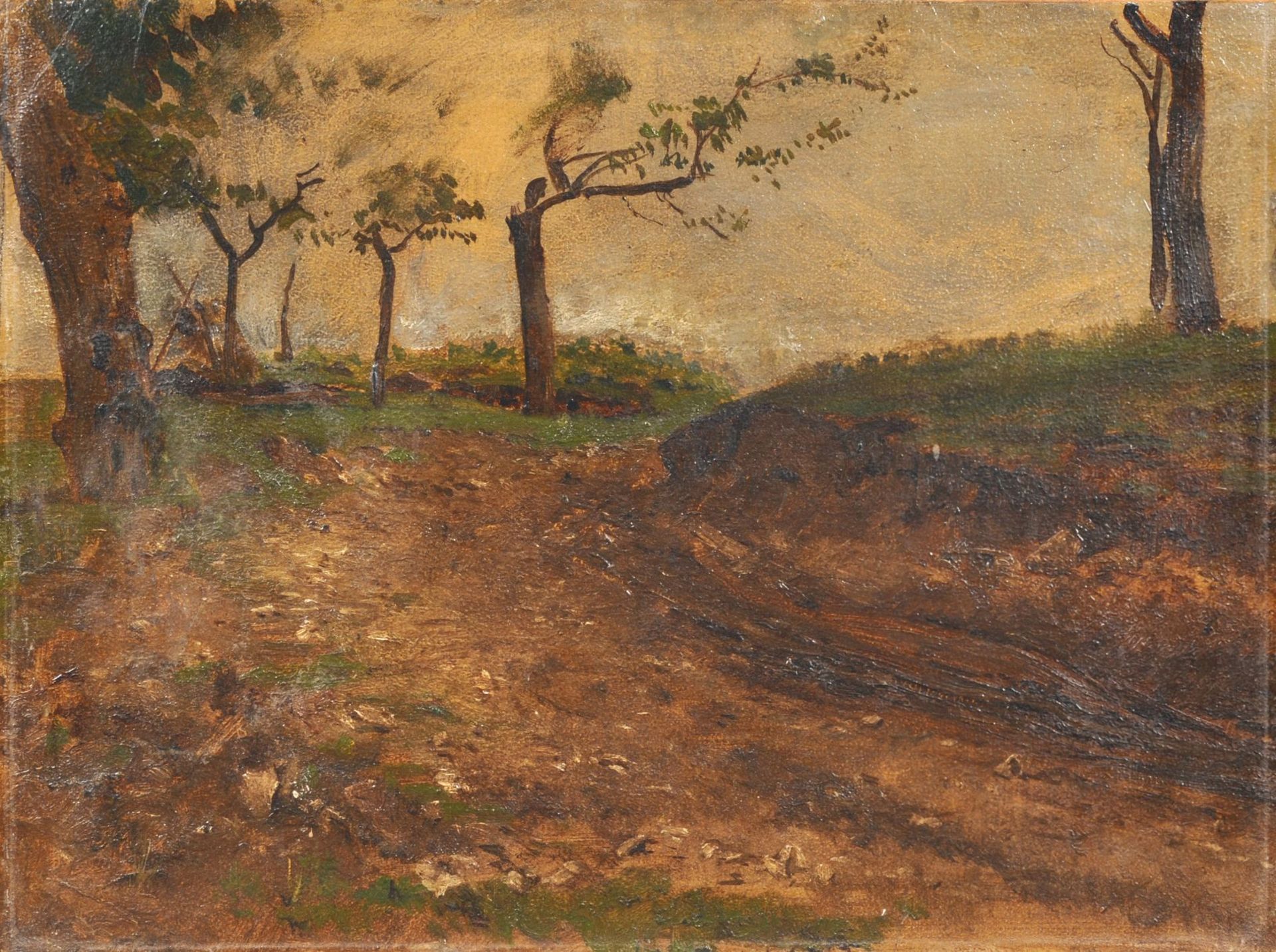 Karl Buchholz, Hohlweg im Weimarer Land. Wohl um 1875– 1880.