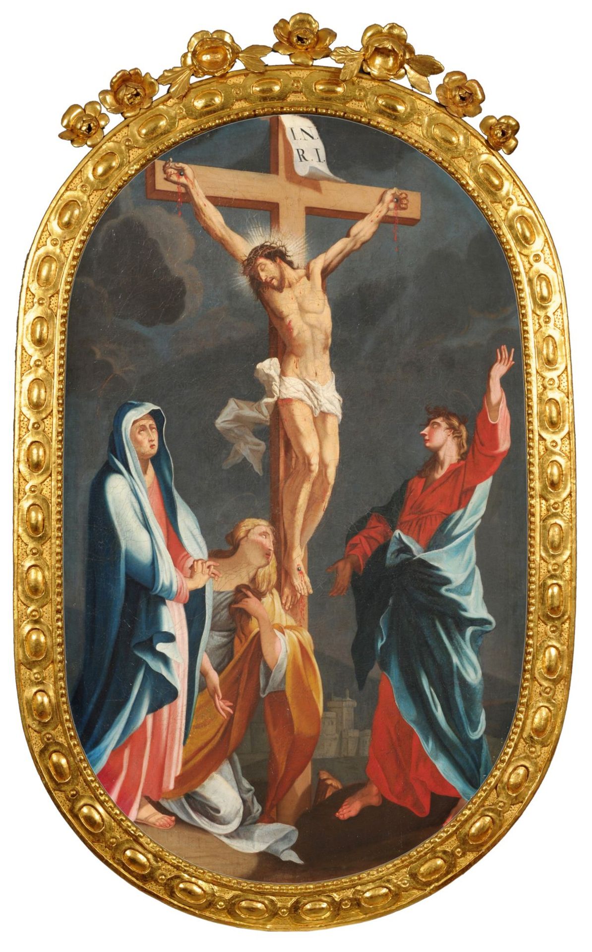 Süddeutscher Maler (?), Kreuzigung Christi. 1. H. 18. Jh.