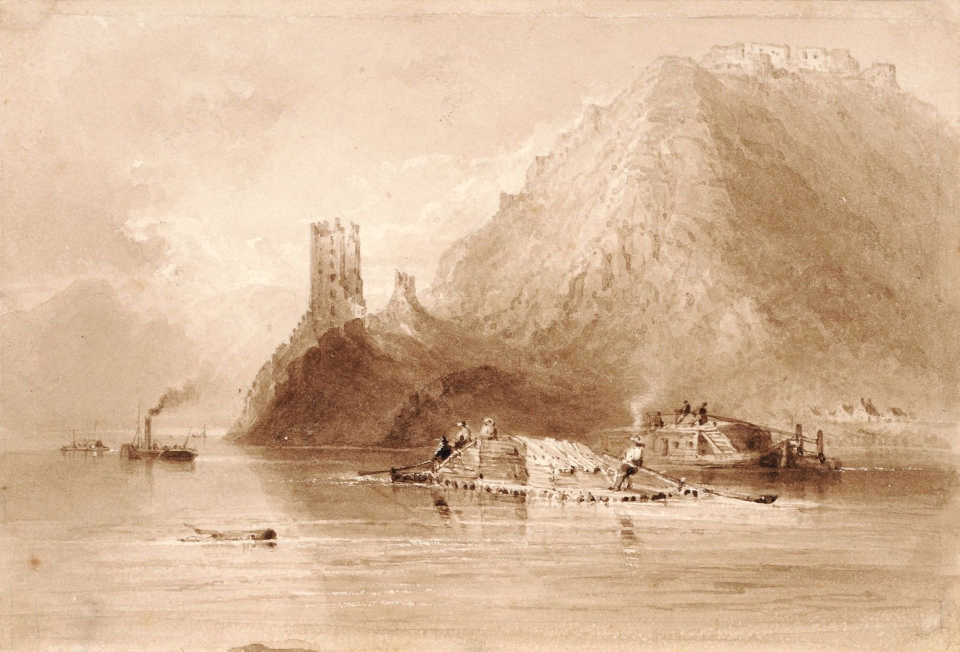 William Henry Bartlett (zugeschr.) "Castle of Wissegraad". 1842.