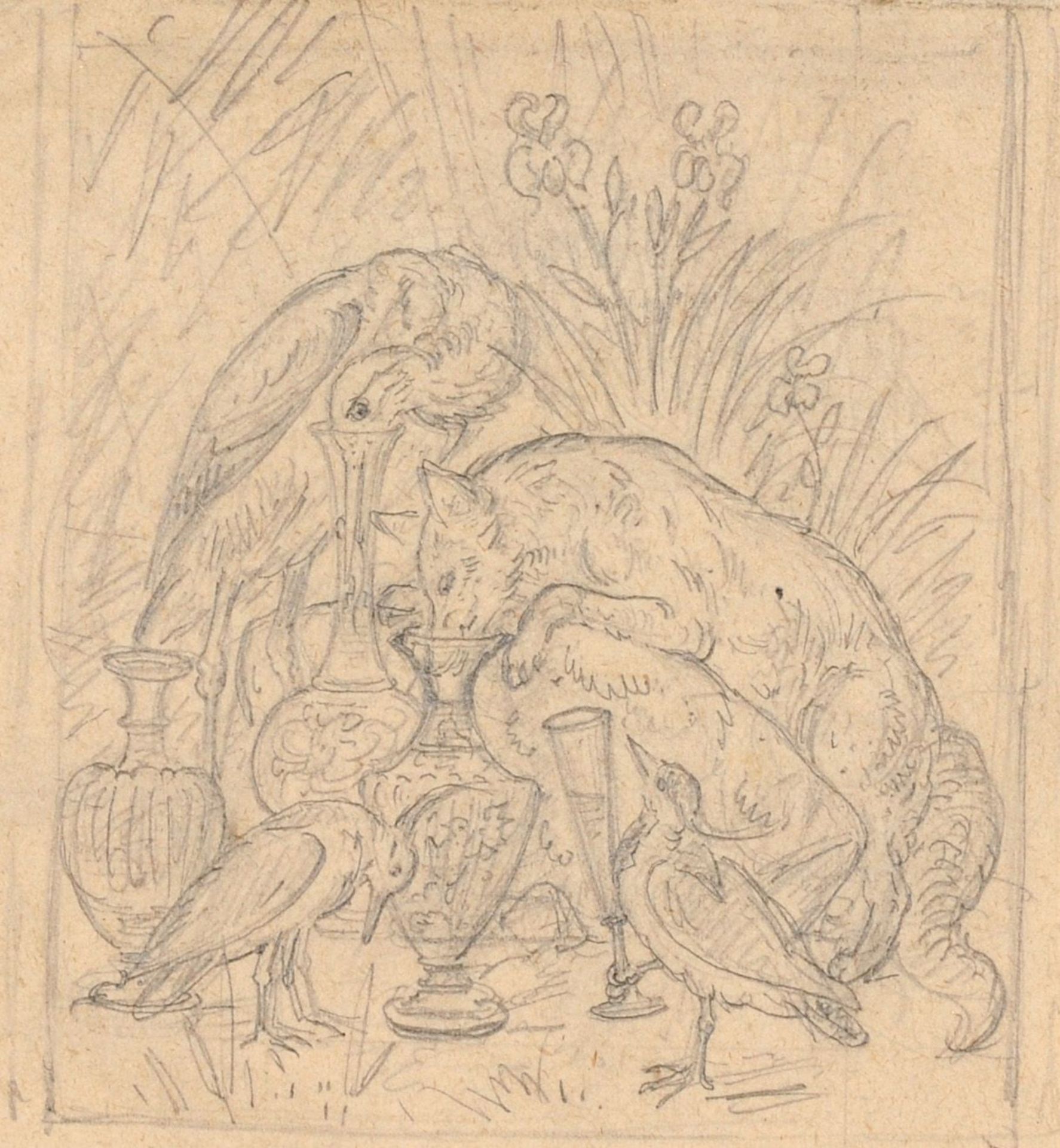 Guido Hammer, Vierzehn Tier-, Jagd- und Fabelszenen. Wohl 1870er Jahre. - Image 4 of 14