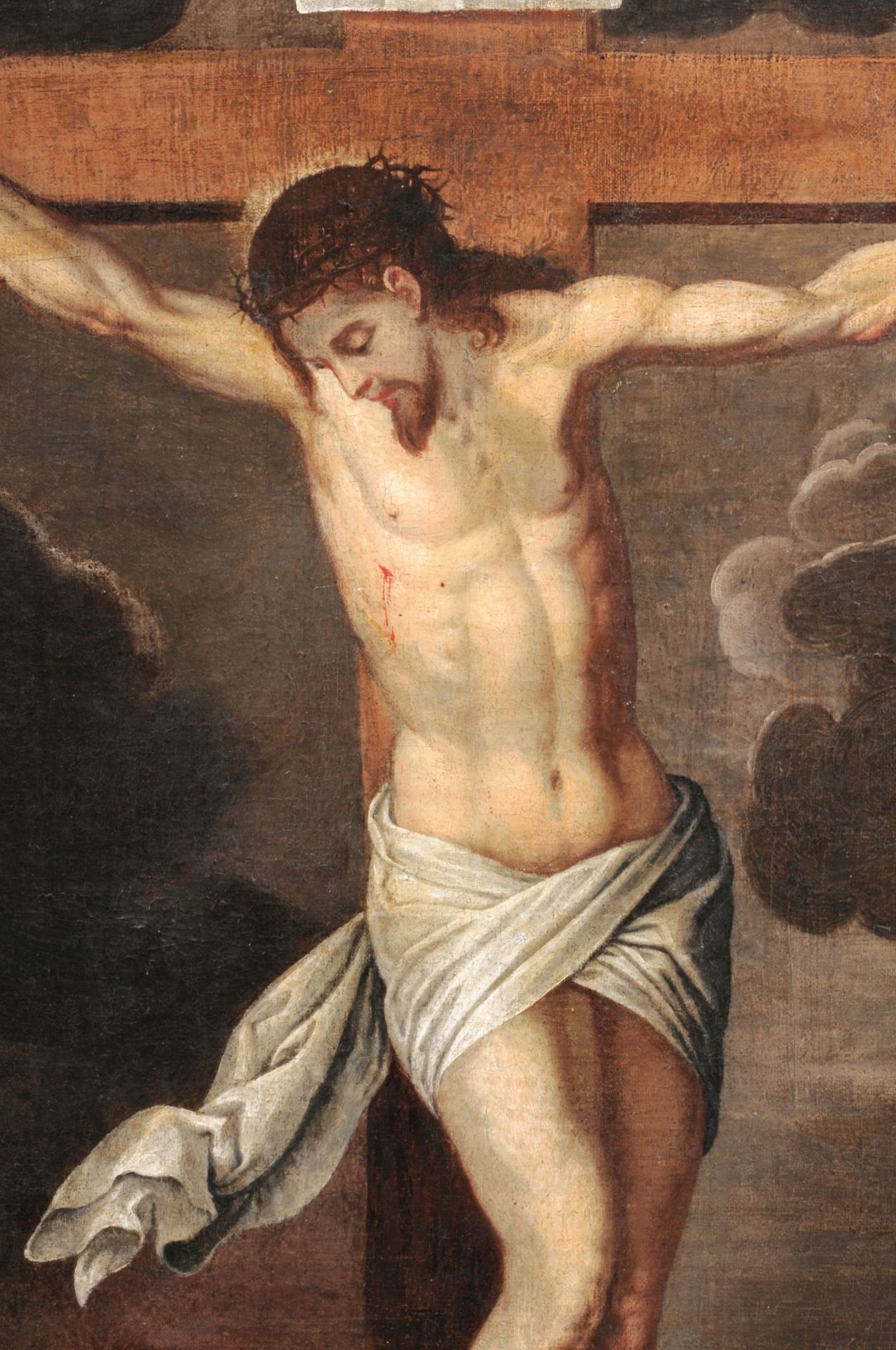 Jacopo Negretti, gen. Palma il Giovane (Nachfolge), Maria Magdalena unter dem Kreuz. Frühes 17. Jh. - Image 4 of 4