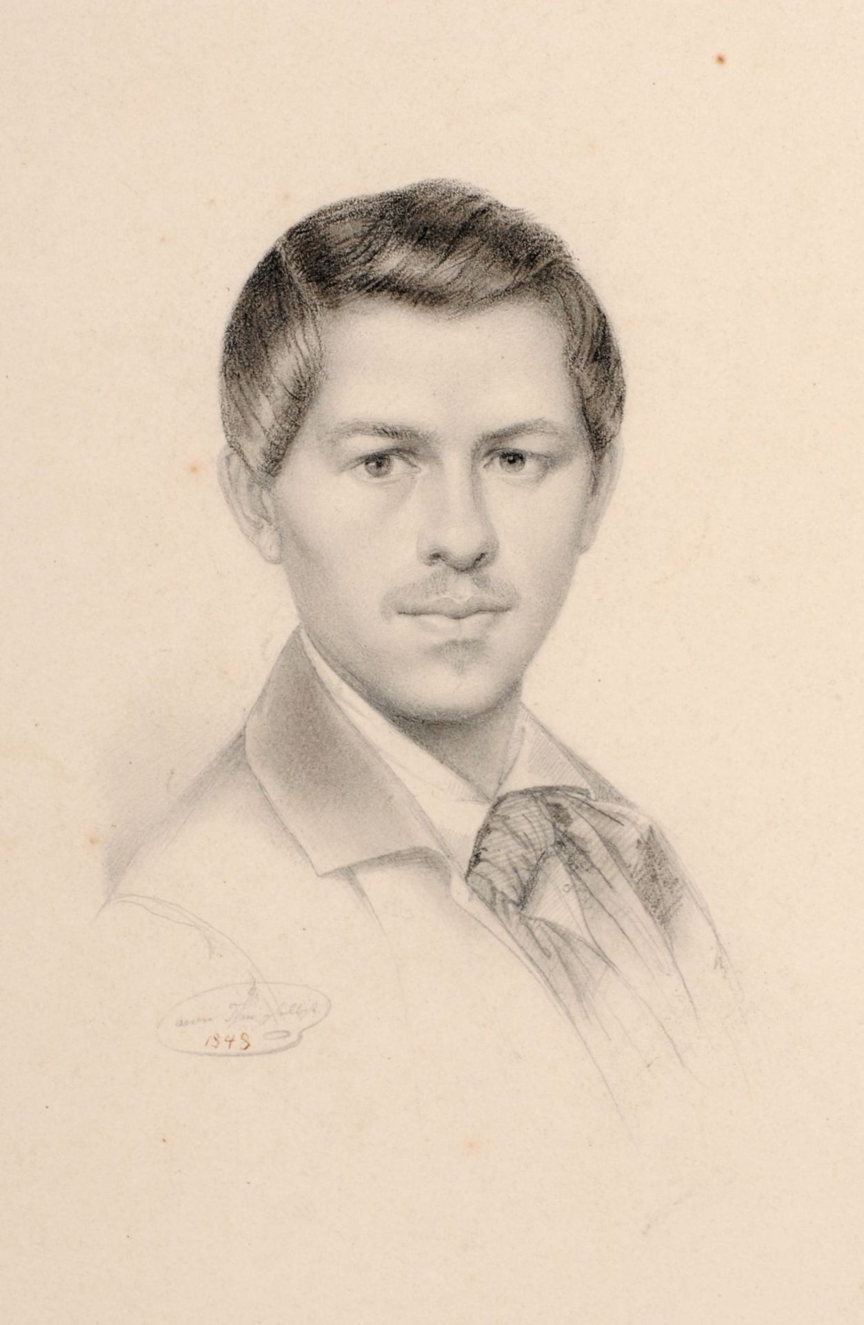 Friedrich August Schlegel, Selbstportrait. 1848.