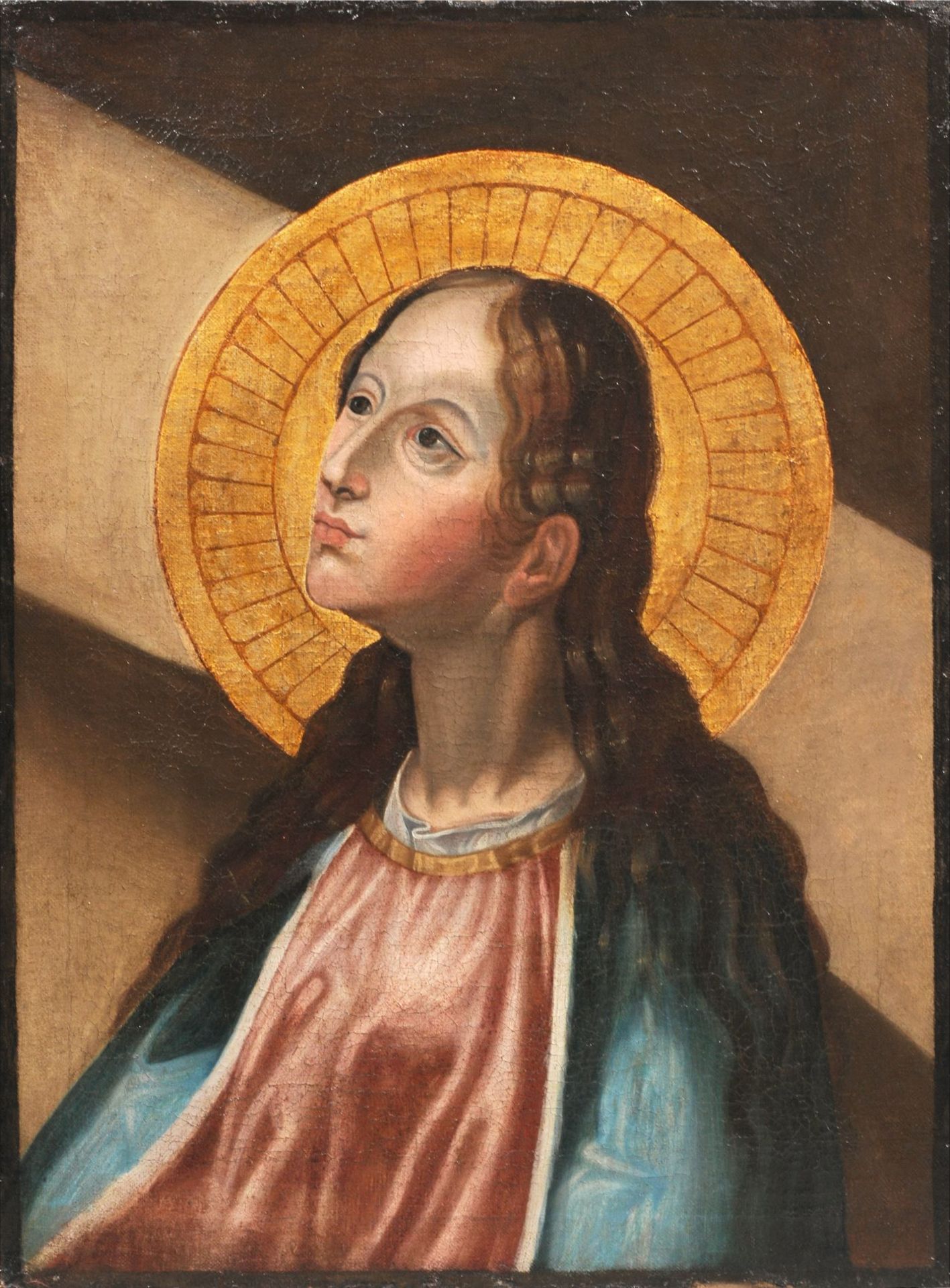 Unbekannter Künstler, Heiligendarstellung (Magdalena?). 17. oder frühes 18. Jh.