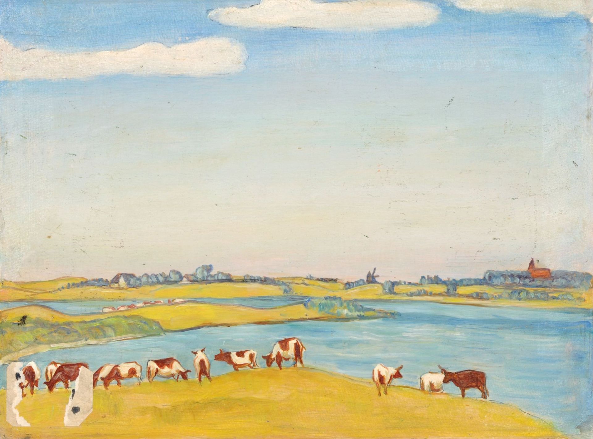 Siegfried Berndt, Landschaft bei Dresden. Wohl 1930er Jahre. - Image 2 of 2