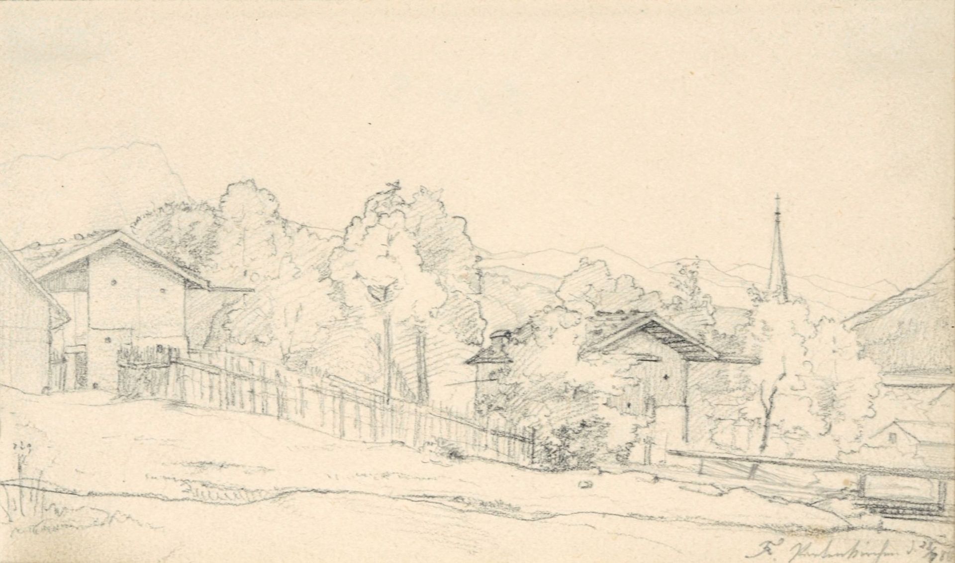 Adrian Ludwig Richter (Schule) "Partenkirchen" / "Großer Garten bei Dresden" / Waldinneres mit ... - Image 3 of 3