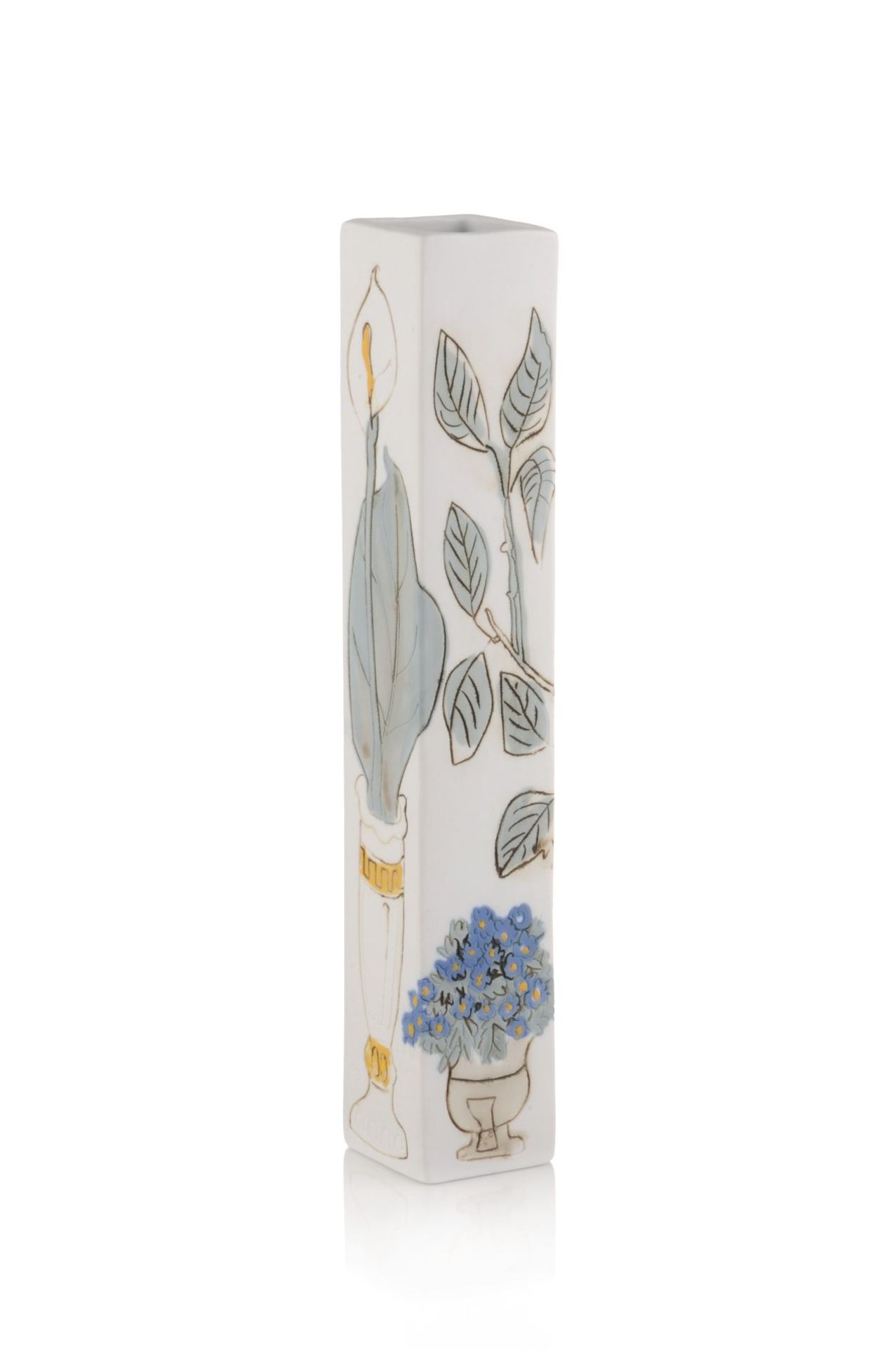 Vierkantvase mit Blumenvasendekor. Horst Skorupa. 1976. - Image 2 of 2