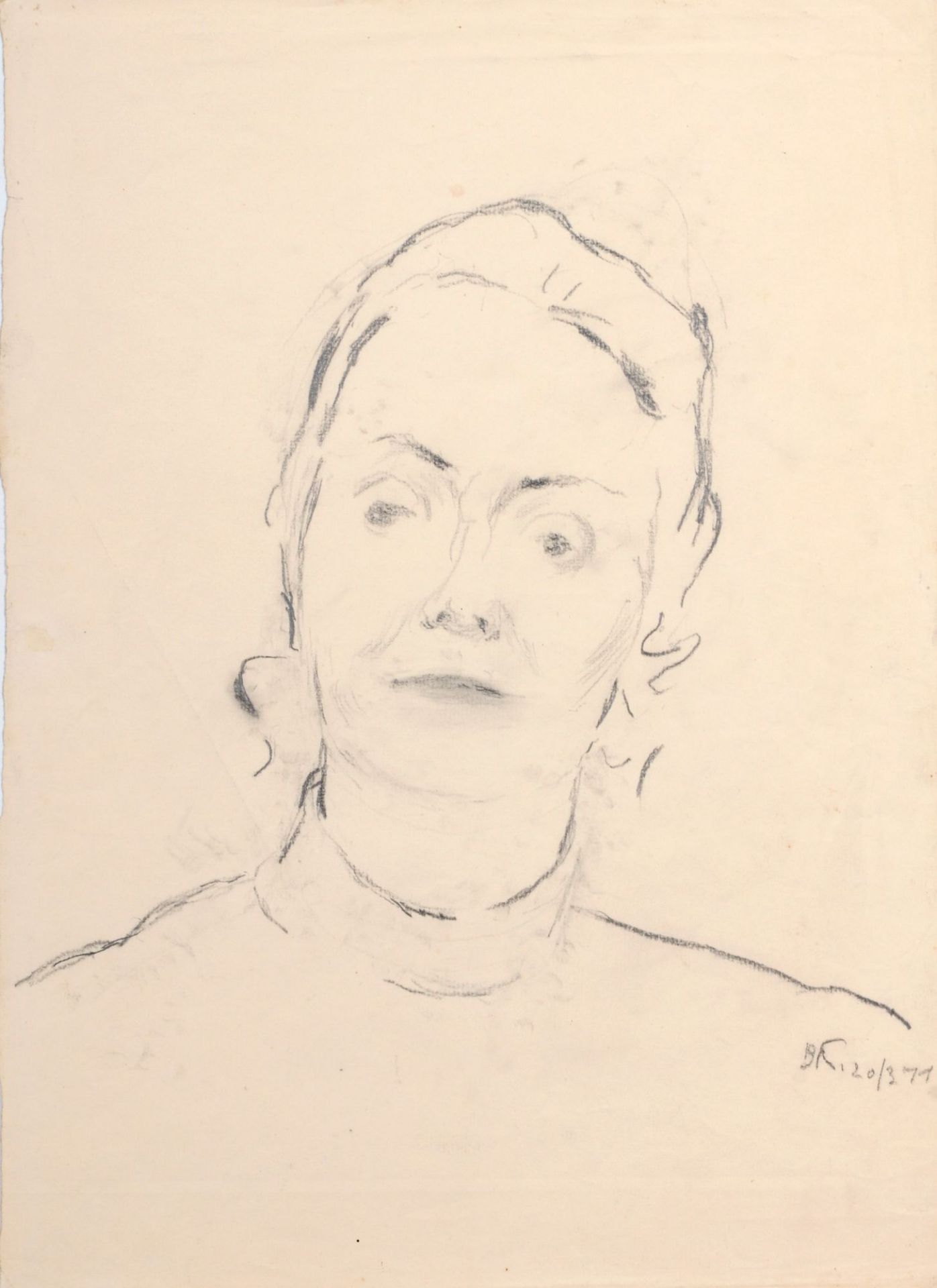 Bernhard Kretzschmar, Porträt einer Dame. 1971.