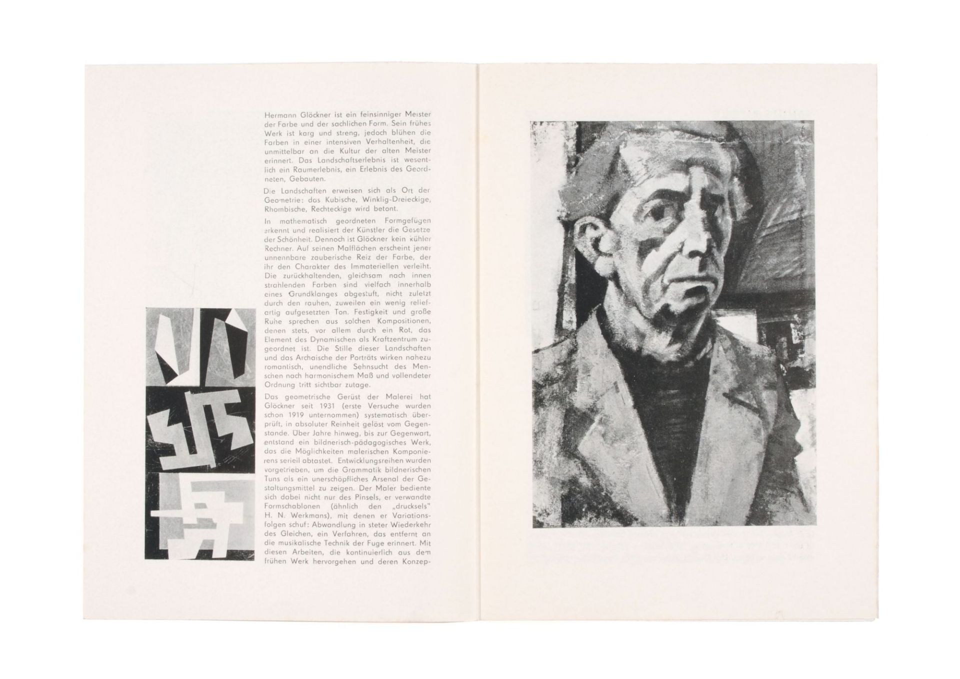Hermann Glöckner "Kunstkabinett Berlin-Pankow" / "Maler und Werk" / "zum 95. Geburtstag". 1968/... - Bild 2 aus 7