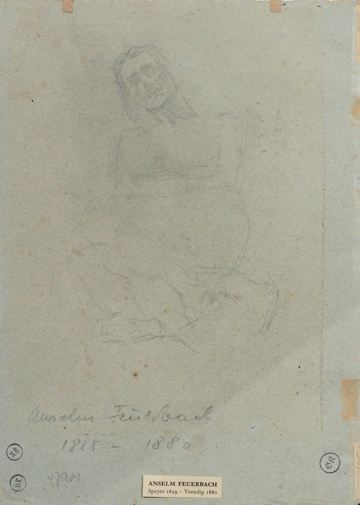 Anselm Feuerbach (zugeschr.), Studie eines Ohrs. Wohl um 1850. - Image 2 of 2