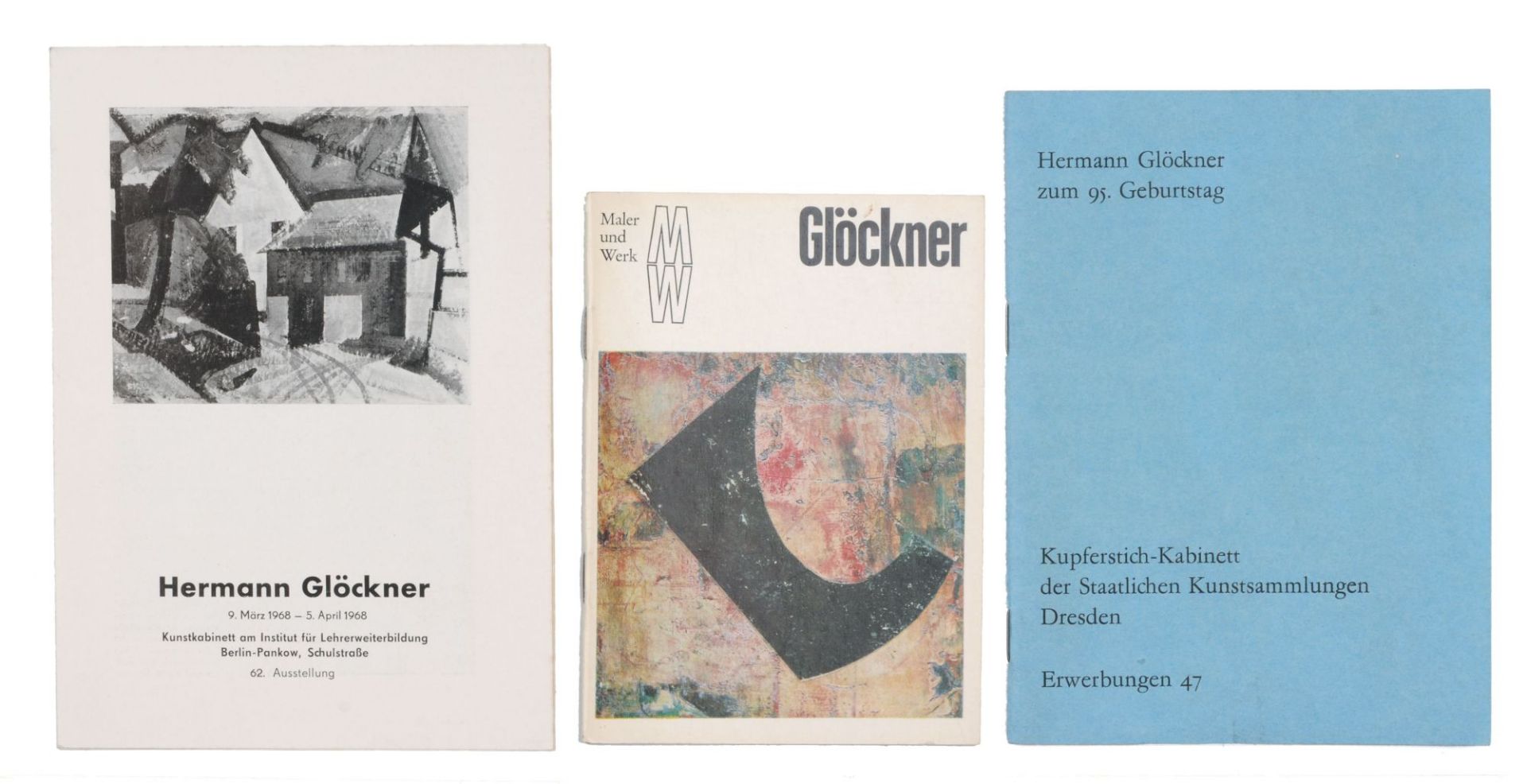 Hermann Glöckner "Kunstkabinett Berlin-Pankow" / "Maler und Werk" / "zum 95. Geburtstag". 1968/...