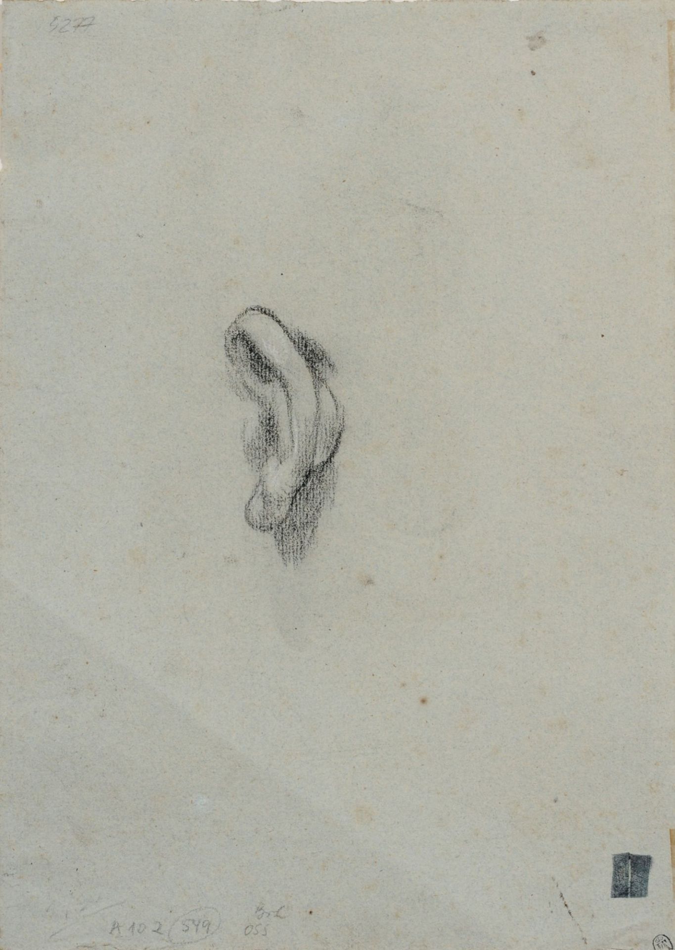 Anselm Feuerbach (zugeschr.), Studie eines Ohrs. Wohl um 1850.