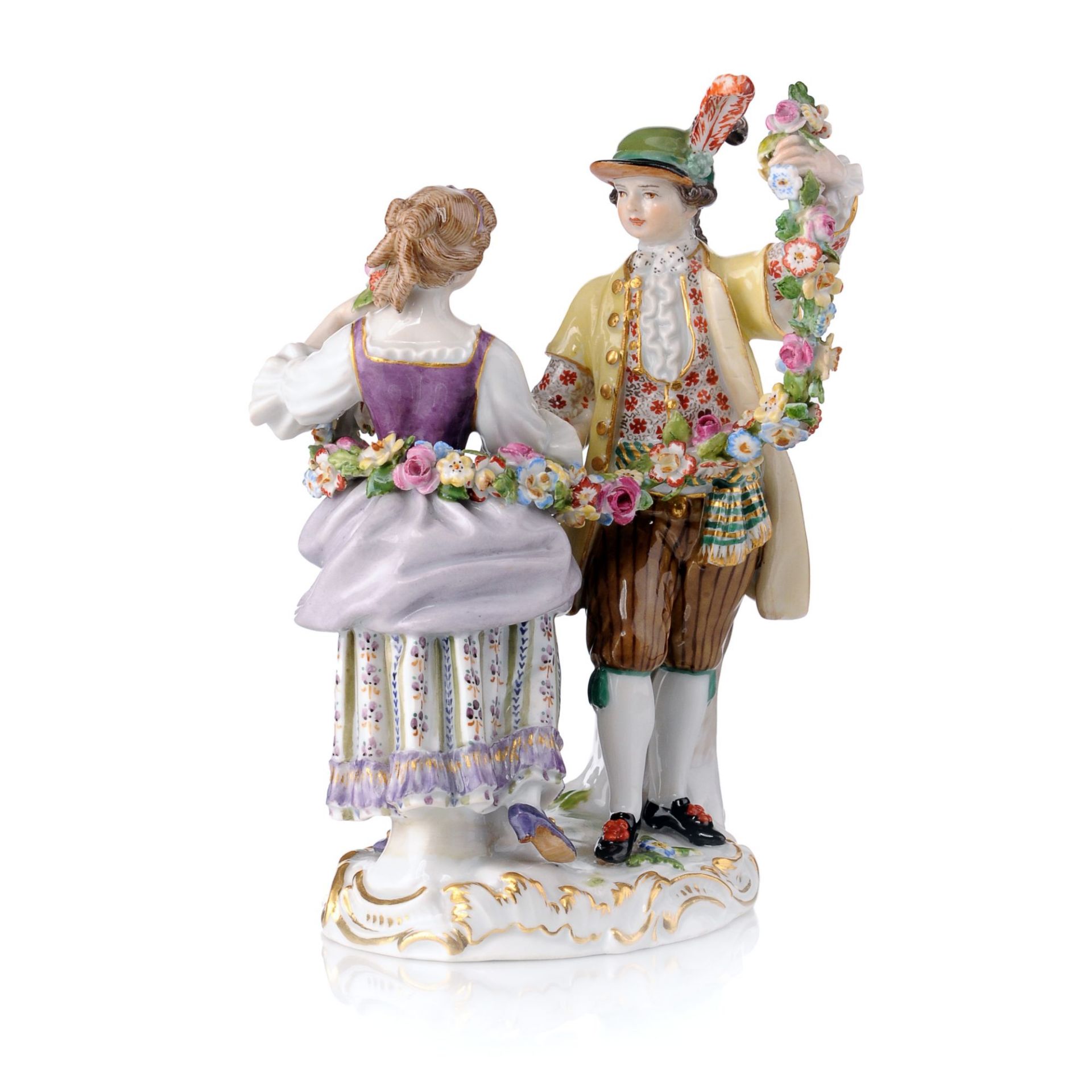 Tanzendes Paar mit Girlande. Michel Victor Acier für Meissen. 1860– 1924.