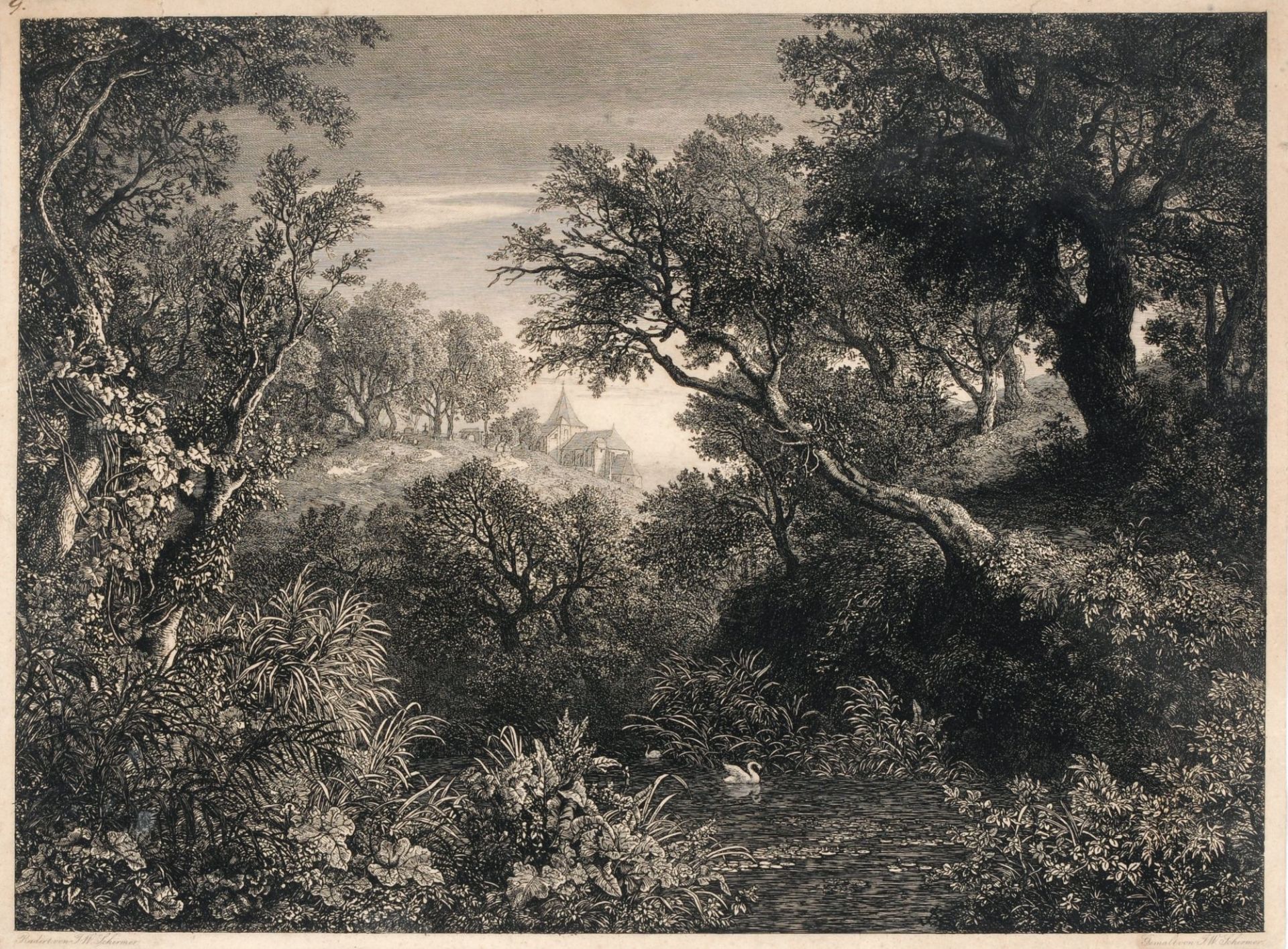 Johann Wilhelm Schirmer "Die große deutsche Landschaft". 1841.