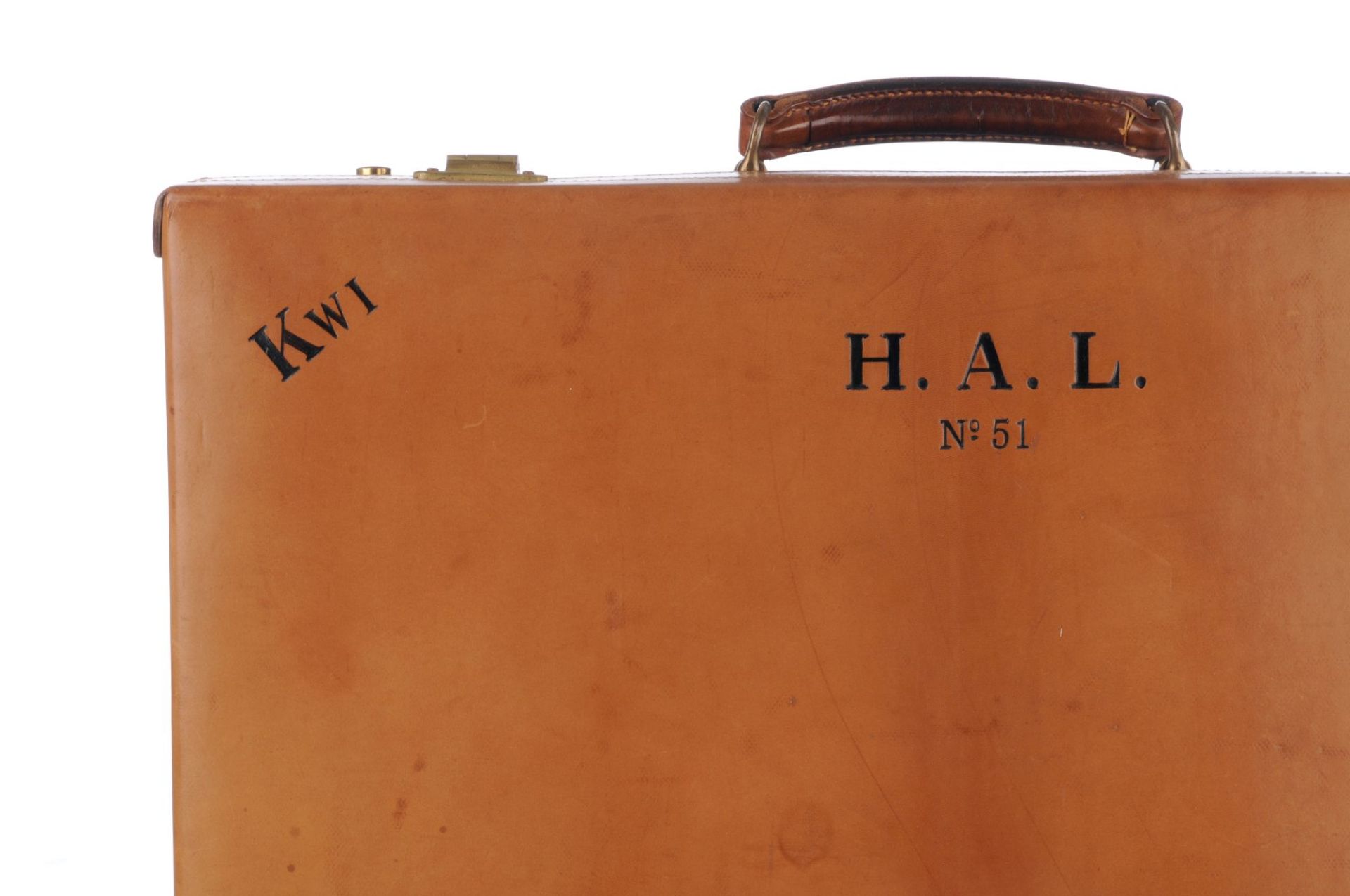 Koffer "H.A.L. No 51". Wohl Lansdowne Luggage London. Um 1930. - Image 3 of 3