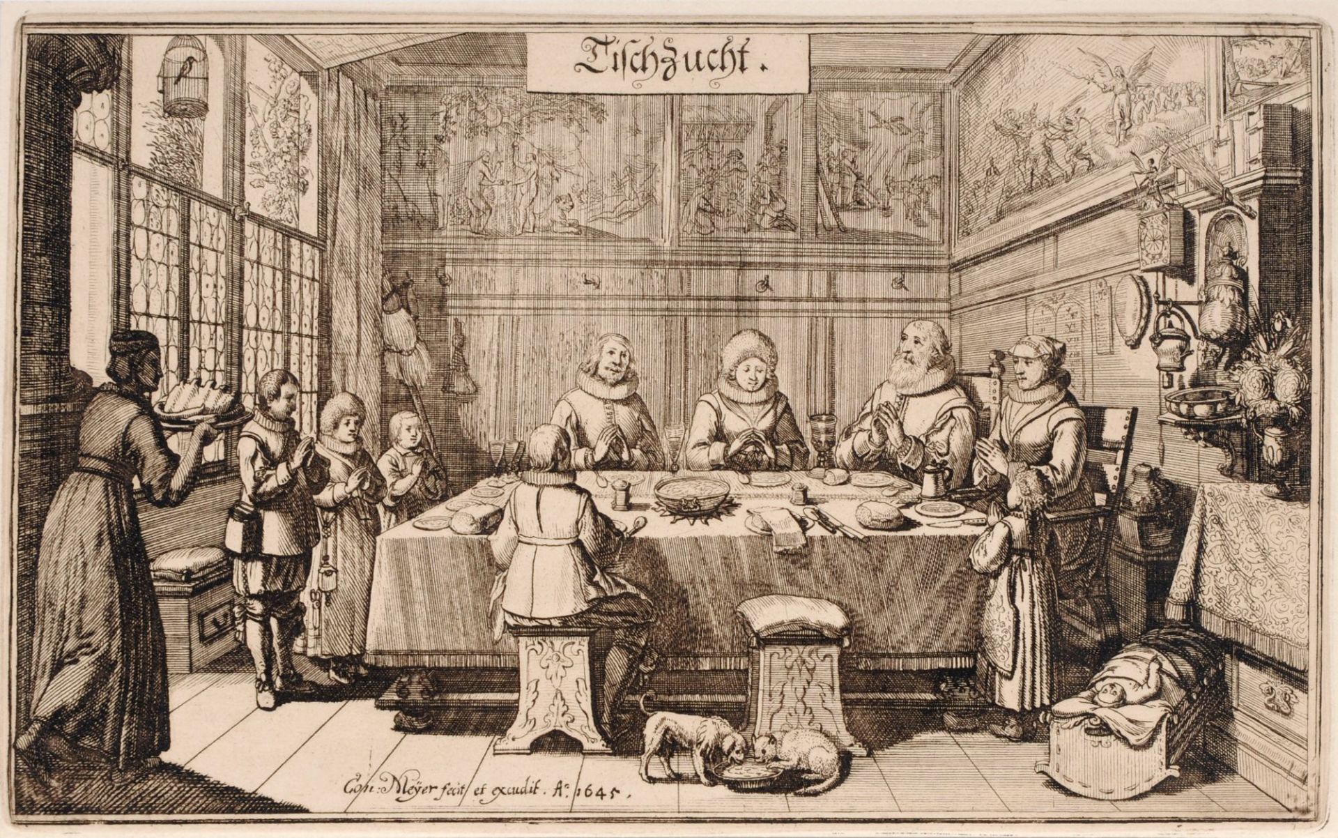 Conrad Meyer "Die Familie von Dietrich Meyer oder: Tischzucht". 1645.